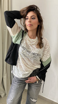 Maglia in pizzo taglia unica