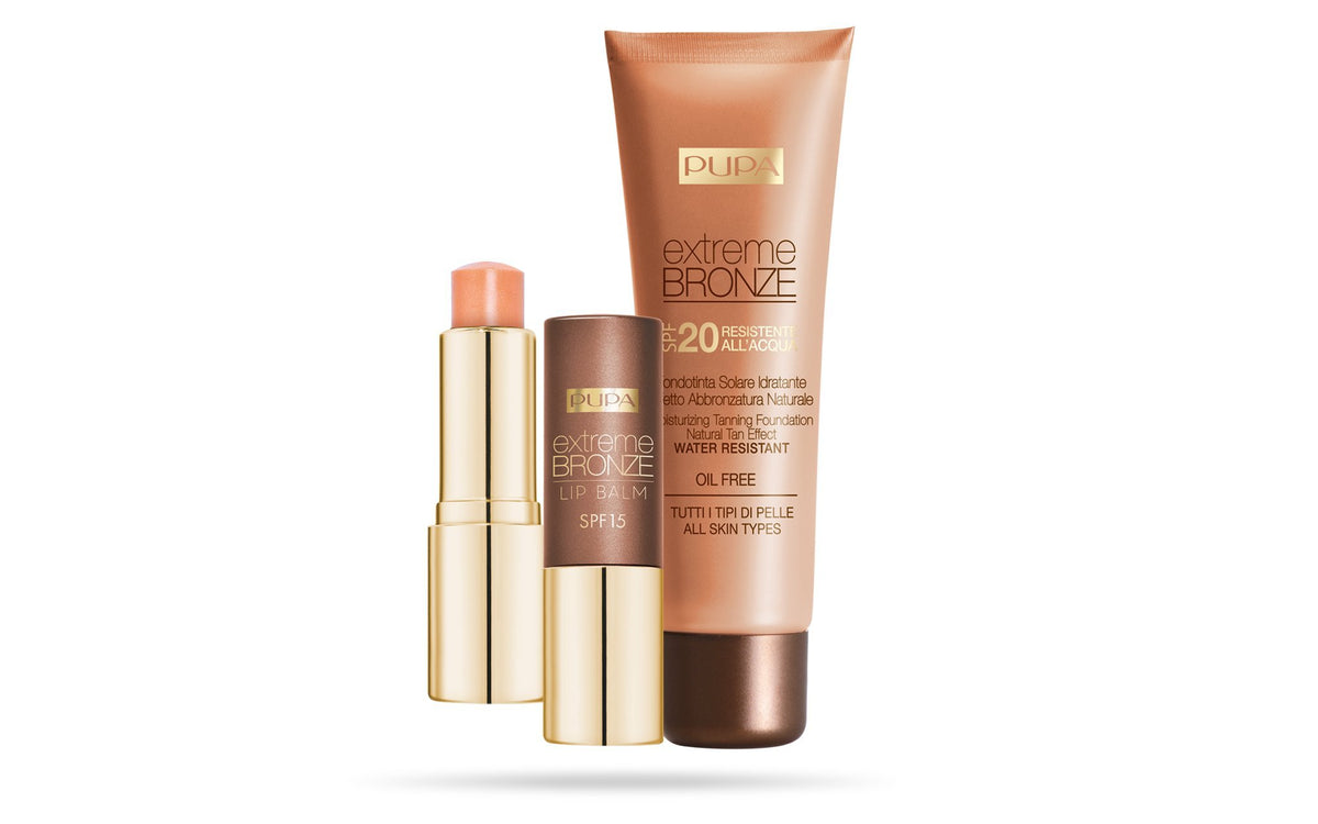 PUPA - Extreme Bronze kit found 50ml + lip/balm/4ml (001- Natural)