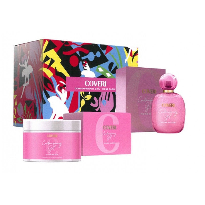 ENRICO COVERI COFANETTO - Contemporary Girl Rose Glow con Eau de Parfum 100ml e Body Cream 200ml