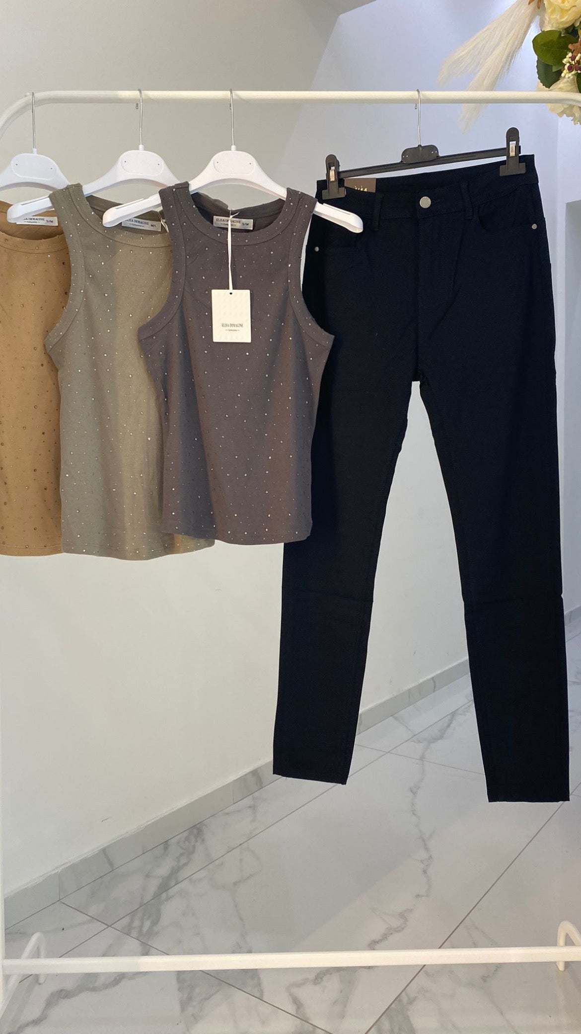 Pantalone skinny alta vita