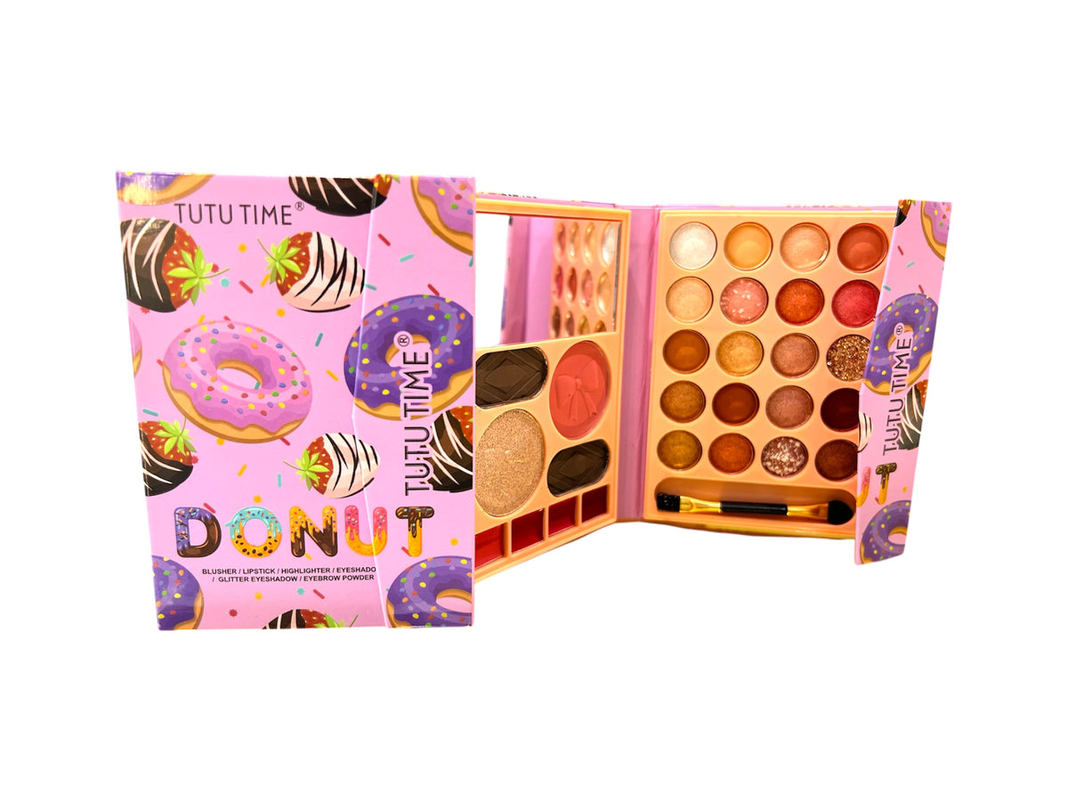 TUTU TIME DONUT - PALETTE 
BLUSHER / LIPSTICK / HIGHLIGHTER / EYESHADO
I GLITTER EYESHADOW / EYEBROW POWDER