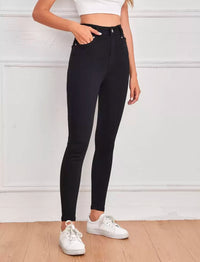 Pantalone skinny alta vita
