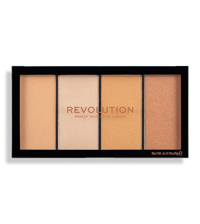 REVOLUTION PALETTE ILLUMINANTI - Re-Loaded Highlighter Palette - Lustre Lights Warm