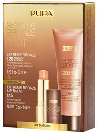 PUPA - Extreme Bronze kit found 50ml + lip/balm/4ml (001- Natural)