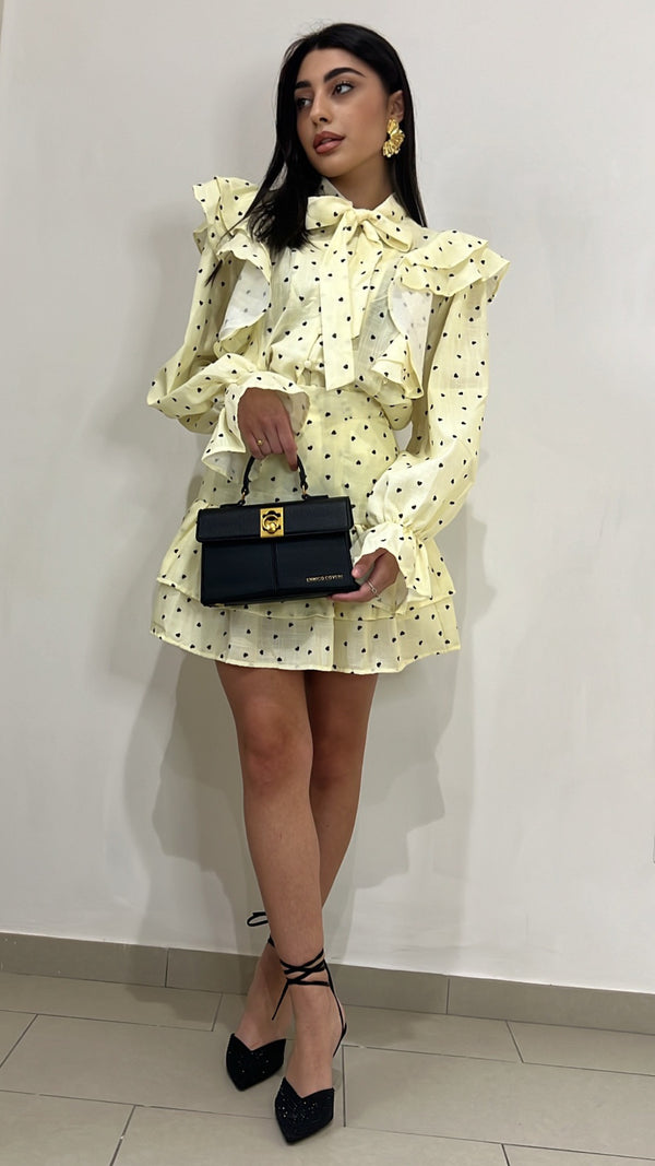 Vestito Cuori in giallo
