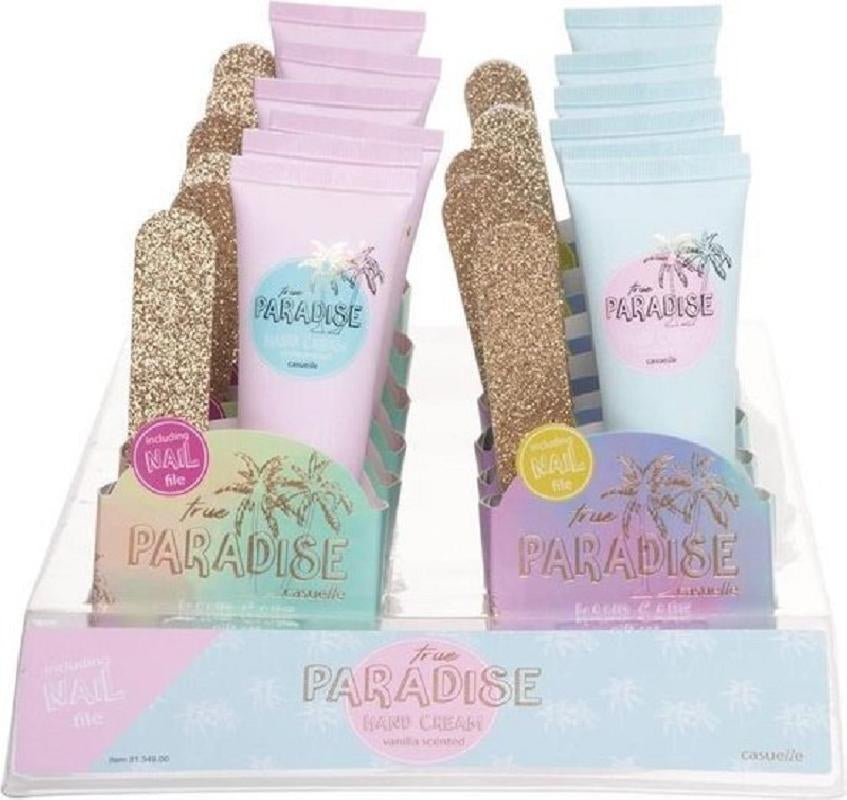 TRUE PARADISE - Crema mani 30ml + lima unghie glitter