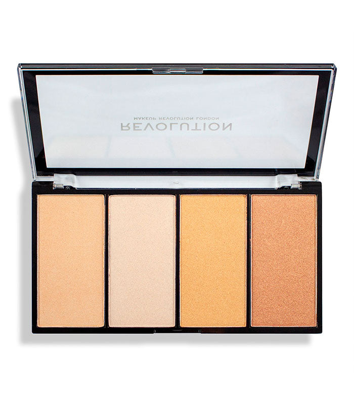 REVOLUTION PALETTE ILLUMINANTI - Re-Loaded Highlighter Palette - Lustre Lights Warm