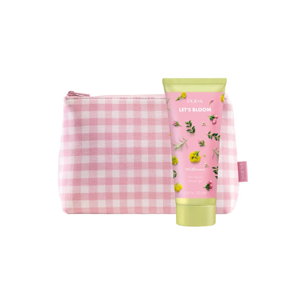 Pupa Let's Bloom Gel Doccia 200ml con Pochette Vichy - Fresco e Fiorito