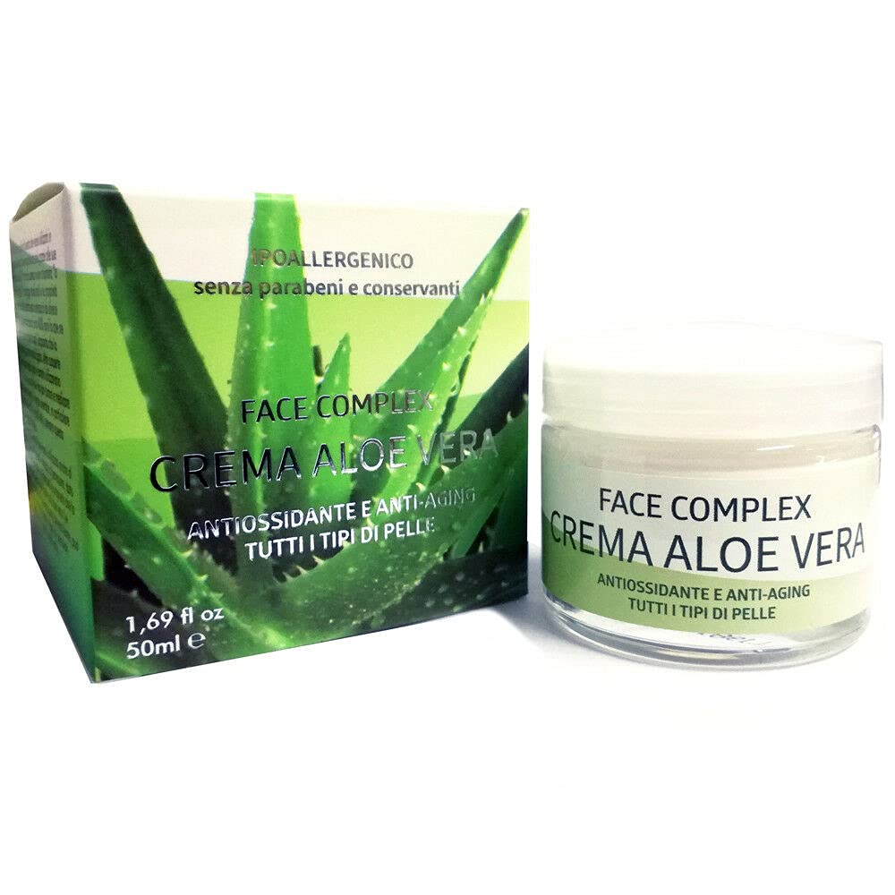 Face Complex - Crema aloe vera antiossidante e anti aging per tutti i tipi di pelle - 50ml